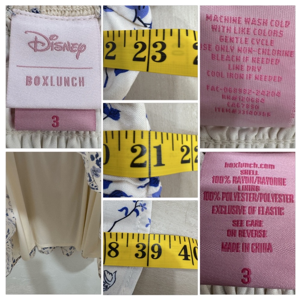 Box Lunch Disney Snow White & Seven Dwarfs Floral Allover Print Dress Plus 3X - Picture 16 of 16
